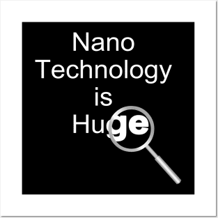 Nanotechnology Huge White Text Posters and Art